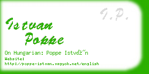 istvan poppe business card